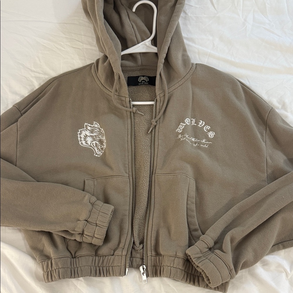 Darc Sport Cropped Embroidered Hoodie